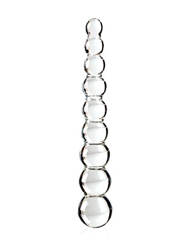 Icicles No.2 Beaded Clear Glass Dildo - 5