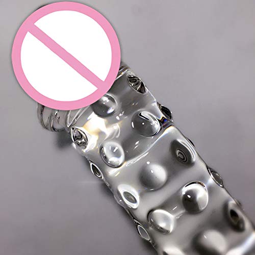 Hochwertig Glas Kristall Dildo Glasdildo G-punkt Penis Anal Butt Plug Masturbation Stimulator SM Spielzeug Sex-Toys Sex Spaß machen super Groß (L) - 5