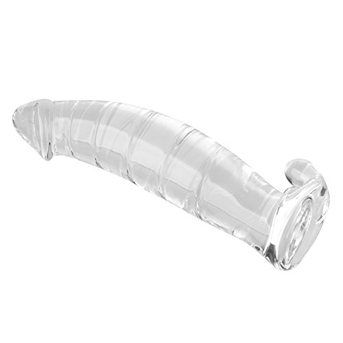 Beauty7 18 Voll Glas Segelschiff Förmig Real Dong Penis Nachbildung(400g) Voll Glas Dildo mit schöner Eichel und Hoden – 004 - 3