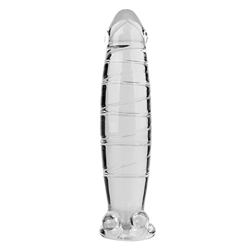 Beauty7 18 Voll Glas Segelschiff Förmig Real Dong Penis Nachbildung(400g) Voll Glas Dildo mit schöner Eichel und Hoden – 004 - 5