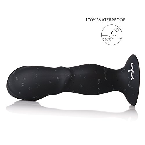 King Love Analdildo Dildo Als Butt Plug, Silikon Analplug mit Saugnapf (Schwarz, Durchmesser 37mm) - 5