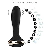 MEROURII Analvibrator Massagegerät mit Heizfunktion, Prostata Vibratoren Prostate Stimulator Analplug Butt Plug mit 10 Vibrationsmodi, 100% Medizinisches Silikon Sexspielzeug für Paar - 4