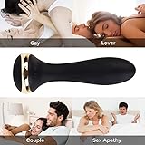MEROURII Analvibrator Massagegerät mit Heizfunktion, Prostata Vibratoren Prostate Stimulator Analplug Butt Plug mit 10 Vibrationsmodi, 100% Medizinisches Silikon Sexspielzeug für Paar - 7