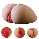 Lnabni Männlicher Masturbator 3D Realistische Silikon Vagina Anal Doppeleingaben Vibrating Butt Männlichen Stroker Soundable Sex Spielzeug für Mann 3.4KG