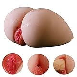 Lnabni Männlicher Masturbator 3D Realistische Silikon Vagina Anal Doppeleingaben Vibrating Butt Männlichen Stroker Soundable Sex Spielzeug für Mann 3.4KG