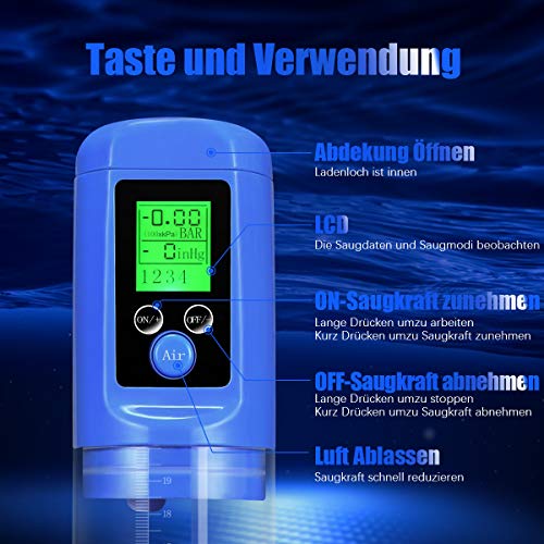Nabini Elektrisch Vakuumpumpe mit 4 Penisring und Vagina Eingang - 6