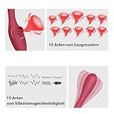 G-Punkt Vibratoren Klitoris Sauger Klitorisvibrator mit Orgasmus Garantie, Stoßfunktion Analvibrator Paarvibratoren Klitorisstimulator Massage, Sexspielzeug für Frauen und Paare - 2