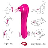 MEROURII Vibrator für Sie, Klitorisstimulator und Klassische Vibratoren mit 20 Modi, Klitoris Sauger Analvibrator Druckwellenvibrator mit G-punkt Stimulator, Silikon Dildo Sexspielzeug für Frauen - 2
