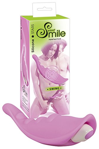 Sweet Smile Swing Einlage - softer Klitoris-Stimulator für Frauen, Auflegevibrator mit 7 Vibrationsstufen, leises Sextoy für Anfänger und Profis, rosa