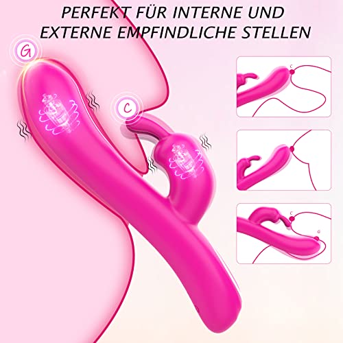 Silikon G-Punkt Vibrator Sexspielzeug Vibratoren für sie Klitoris leise, Realistische Dildo Analvibrator für Sie Frauen und Paare mit 12 Vibrationsmodi - 2