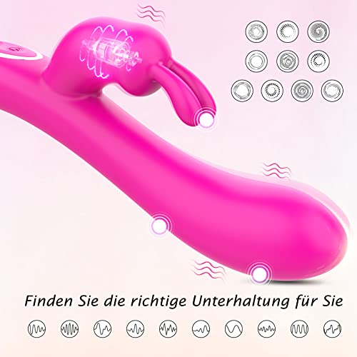 Silikon G-Punkt Vibrator Sexspielzeug Vibratoren für sie Klitoris leise, Realistische Dildo Analvibrator für Sie Frauen und Paare mit 12 Vibrationsmodi - 3