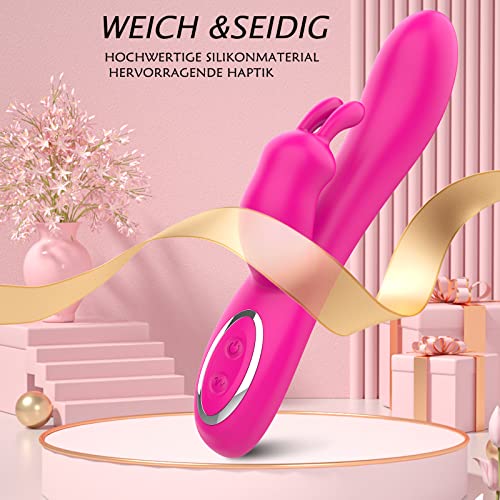 Silikon G-Punkt Vibrator Sexspielzeug Vibratoren für sie Klitoris leise, Realistische Dildo Analvibrator für Sie Frauen und Paare mit 12 Vibrationsmodi - 4