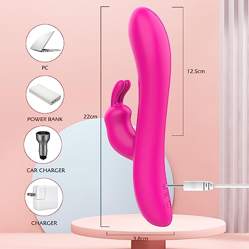 Silikon G-Punkt Vibrator Sexspielzeug Vibratoren für sie Klitoris leise, Realistische Dildo Analvibrator für Sie Frauen und Paare mit 12 Vibrationsmodi - 5