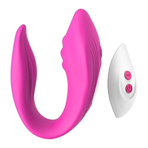 ChicLSQ Silikon Tragbar Paar Vibratoren für Sie Klitoris und G Punkt Stimulation mit Leise 10 Vibrationsmodi Fernbedienung Prostata Vibrator Stark Analvibrator Sexspielzeug für Frau Paare （Pink）