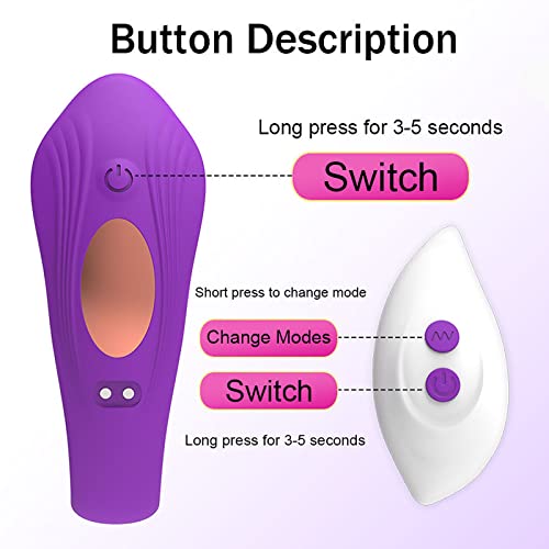 ChicLSQ Silikon Tragbar Paar Vibratoren für Sie Klitoris und G Punkt Stimulation mit Leise 10 Vibrationsmodi Fernbedienung Prostata Vibrator Stark Analvibrator Sexspielzeug für Frau Paare （Pink） - 4