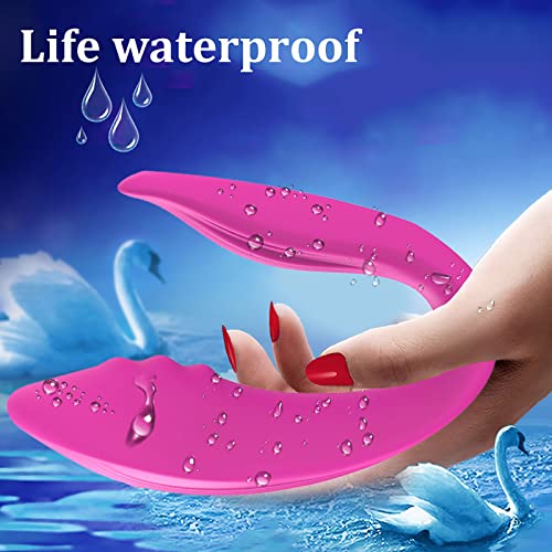 ChicLSQ Silikon Tragbar Paar Vibratoren für Sie Klitoris und G Punkt Stimulation mit Leise 10 Vibrationsmodi Fernbedienung Prostata Vibrator Stark Analvibrator Sexspielzeug für Frau Paare （Pink） - 5