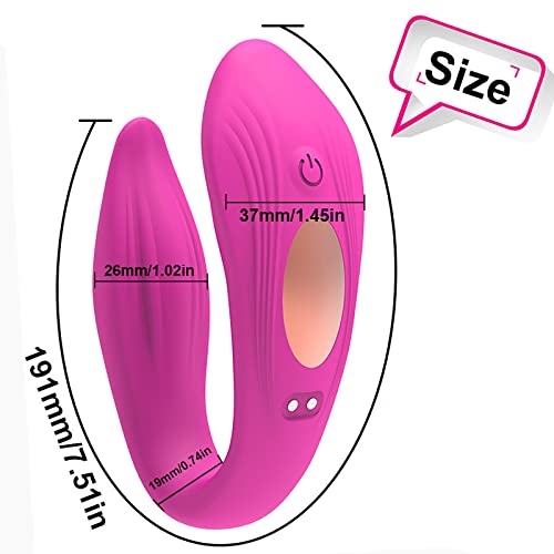 ChicLSQ Silikon Tragbar Paar Vibratoren für Sie Klitoris und G Punkt Stimulation mit Leise 10 Vibrationsmodi Fernbedienung Prostata Vibrator Stark Analvibrator Sexspielzeug für Frau Paare （Pink） - 6