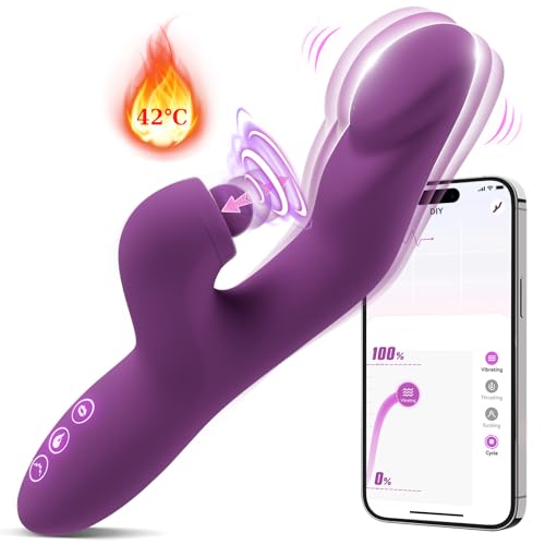 Vibrator Vibratorensets für Frauen Klitoris Sex Toyset für Woman Heizung Lecken Vibratoren Vibration für Frauen Dildo mit 10 Vibration&5 Leckenstoss Sex Toys für Paare Sex Spielzeug für die Frau